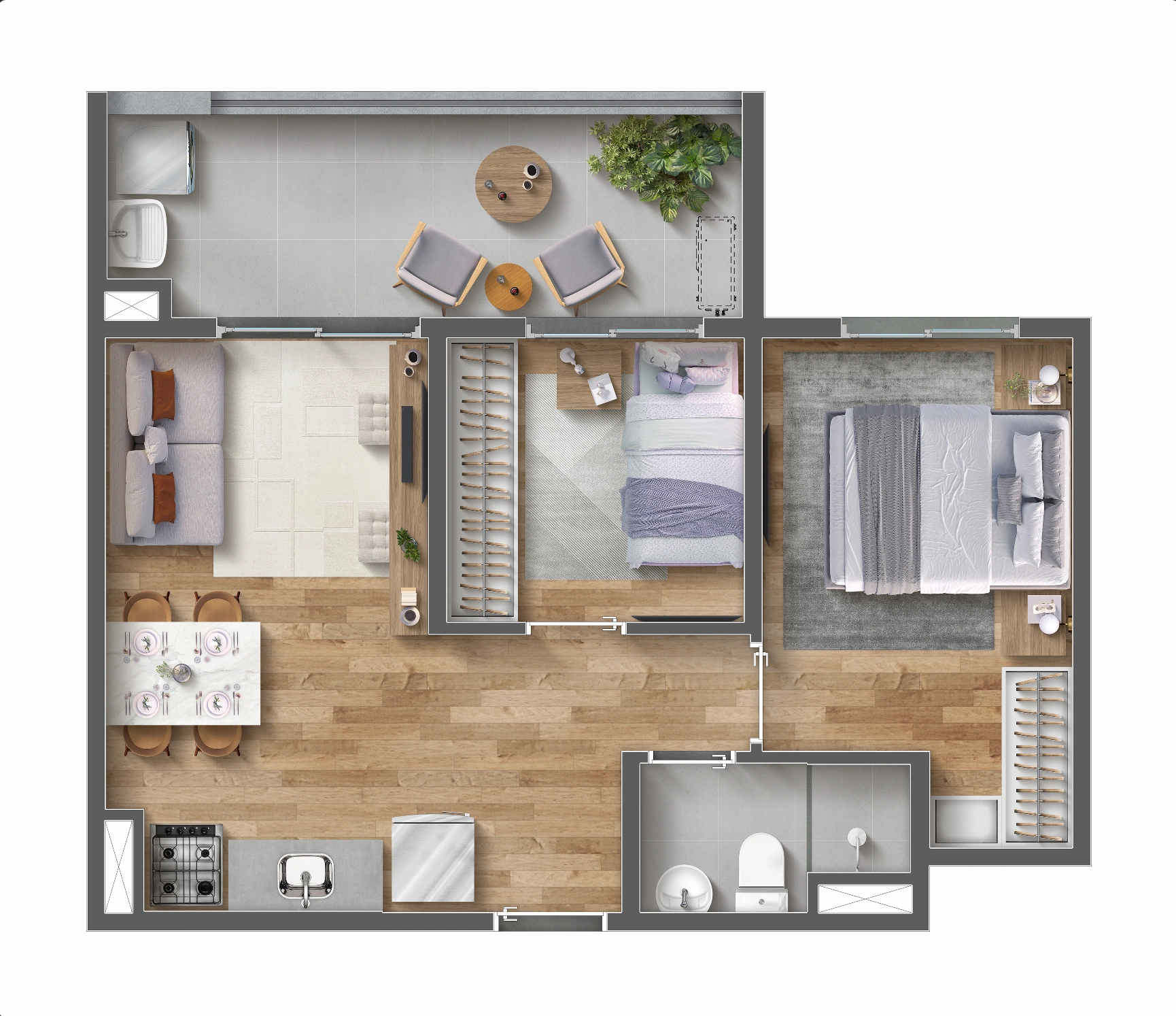 44m²